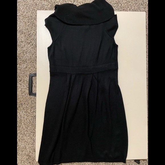 Black Cowl Neck Sweater Dress S - Picture 3 of 3
